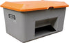 Streugutbehälter CEMO,  400 l B1210xT820xH670 mm mit Entnahmeöffnung grau/orange