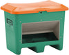 Streugutbehälter CEMO,  200 l B890xT600xH640 mm mit Entnahmeöffnung grün/orange