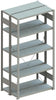 Doppel-Steckregal META REGALBAU,  CLIP B1000xT2x600xH2500 mm Grundfeld 2x6 Böden vzk Fachlast 150kg META