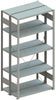 Doppel-Steckregal  CLIP B1000xT2x600xH2500 mm Grundfeld 2x6 Böden vzk Fachlast 150kg META