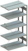 Doppel-Steckregal META,  CLIP B1000xT2x600xH2000 mm Anbaufeld 2x5 Böden RAL7035 Fachlast 230kg