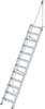 Alu-Treppe MUNK,  60 Grad 12 Stufen B 600 mm lichte Höhe 2900 mm Ausladung 1891 mm