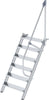 Alu-Treppe MUNK,  60 Grad 6 Stufen B 800 mm lichte Höhe 1450 mm Ausladung 1096 mm