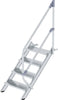 Alu-Treppe MUNK,  45 Grad 4 Stufen B 600 mm lichte Höhe 830 mm Ausladung 1058 mm