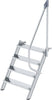 Alu-Treppe MUNK,  60 Grad 4 Stufen B 800 mm lichte Höhe 970 mm Ausladung 811 mm