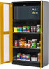 Chemikalienschrank ASECOS,  Glasa.1055x1950 2Tür.gelb,3Wbö