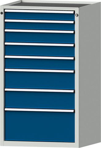 Schubladenschrank ANKE,  4004 600x600mm, 8 SL,7035/5010
