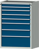 Schubladenschrank ANKE,  4004 750x600mm, 8 SL,7035/5010