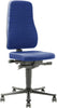 BIMOS, Bimos Arbeitsstuhl 9643-6802 All-In-One 2 Sitzhöhe 450-600 mm mit Rollen, Stoff blau