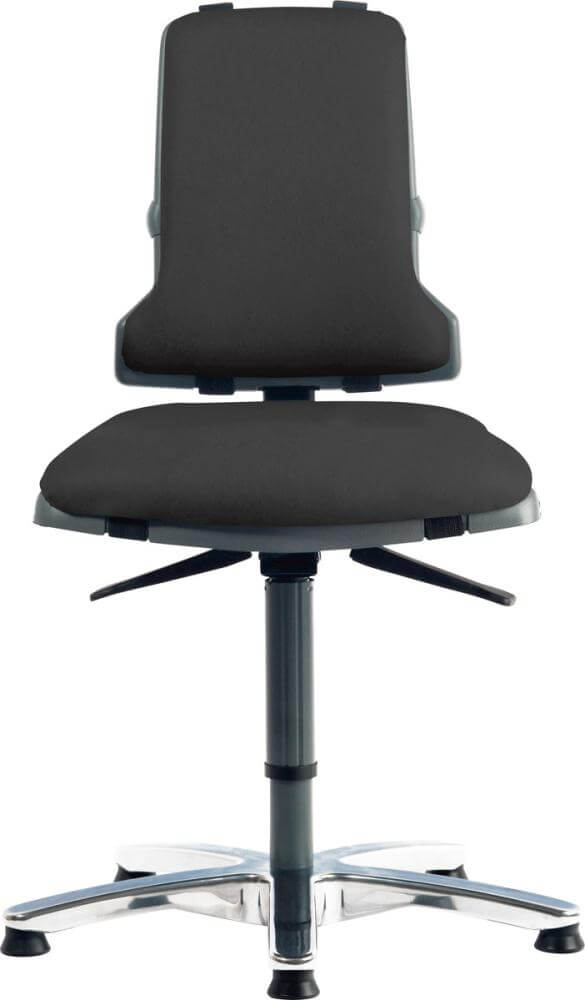 BIMOS, Bimos Arbeitsstuhl 9816-2571 Sintec 160 Sitzhöhe 450-600 mm Gleiter,Ku-Leder schwarz