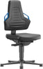 BIMOS, Bimos Arbeitsstuhl Nexxit 1 Griff blau Sitzhöhe 450-600 mm Kst. schwarz,mit Gleiter