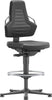 BIMOS, Bimos Arbeitsstuhl Nexxit 3 Griff grau Sitzhöhe 570-820 mm Integral schwarz,Fußring