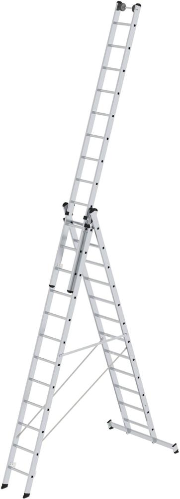 Alu-Mehrzweckleiter MUNK,  3x12 Sprossen Leiterlänge 3,62 m Arbeitshöhe bis 9,70 m