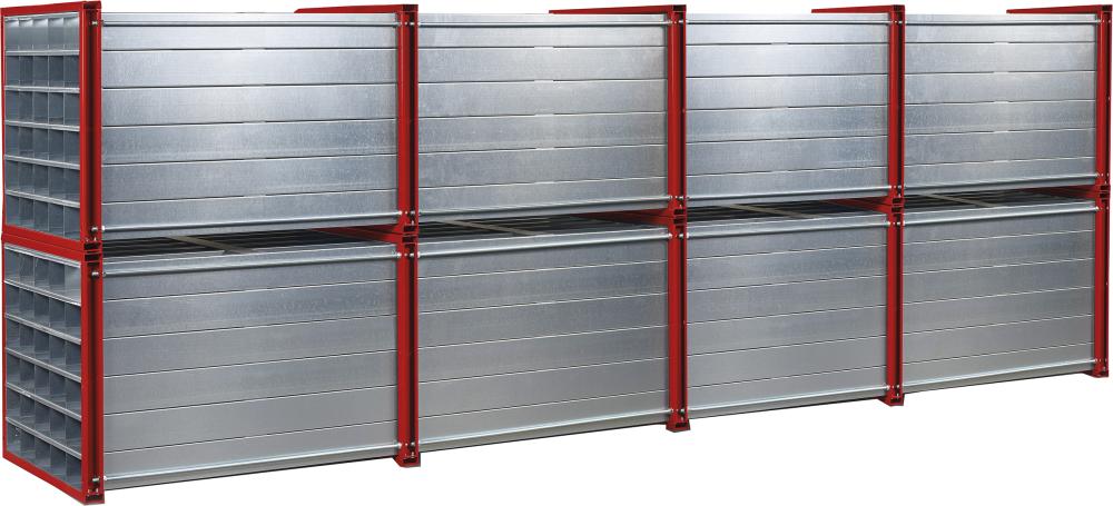 Wabenregal NEUTRAL,  RWR-16/6 1000x1000x6000 16 Fächer RAL 3000
