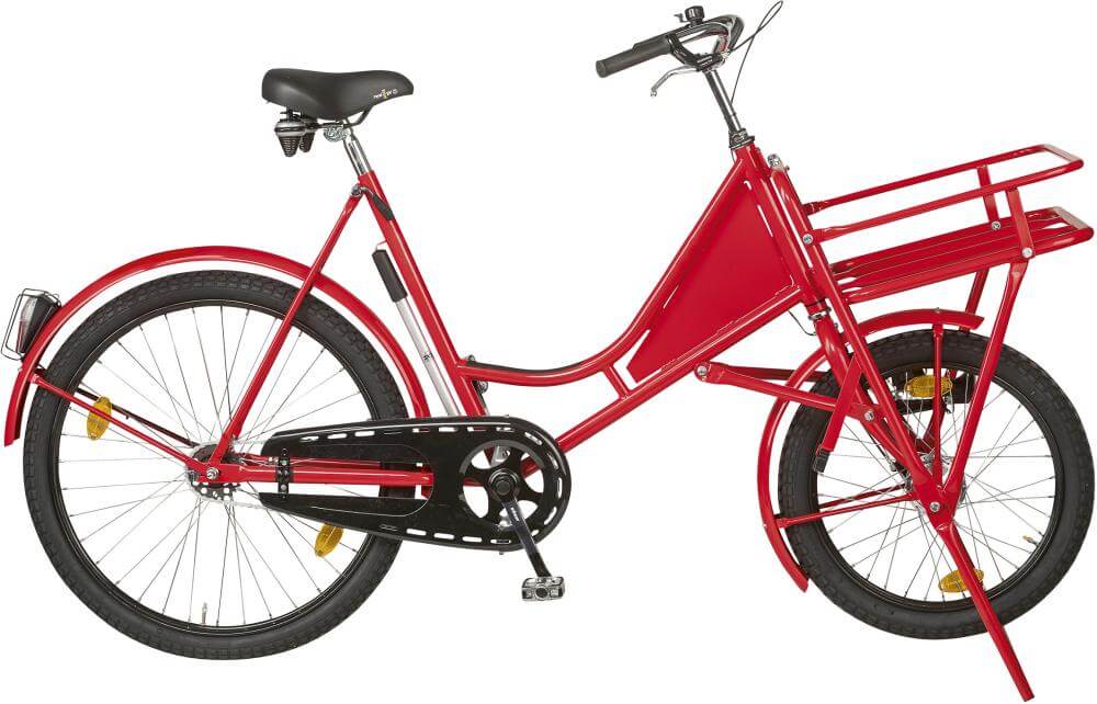 Lastenfahrrad NEUTRAL,  Classic rot, Schaltung mit Beleuchtung und Lastenträger