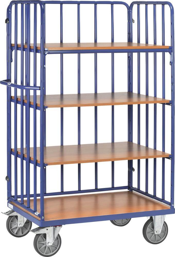 Etagenwagen FETRA,  mit Streben 4 Böden 1000x700mm