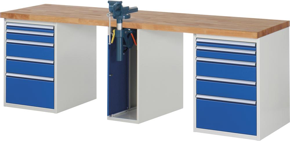 Werkbank RAU,  Serie 7000 Modell 7511-0 B2500 x T700 x H840 mm