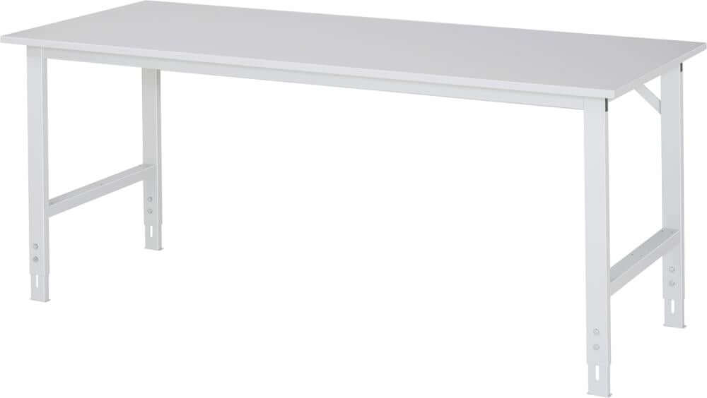 Arbeitstisch RAU,  Tom - Melamin-Platte B2000xT800xH760 -1080mm Melaminharz-Platte