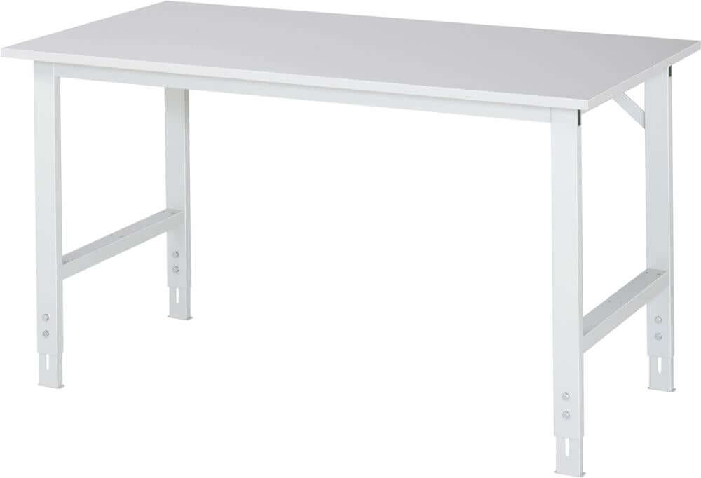 Arbeitstisch RAU,  Tom - EGB-Melamin-Platte B1500xT800x H760-1080mm EGB-Melamin-Platte