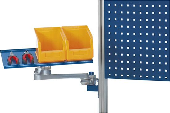 Schwenkarm RAU,  mit Tablar Tablar B450 x T250 mm