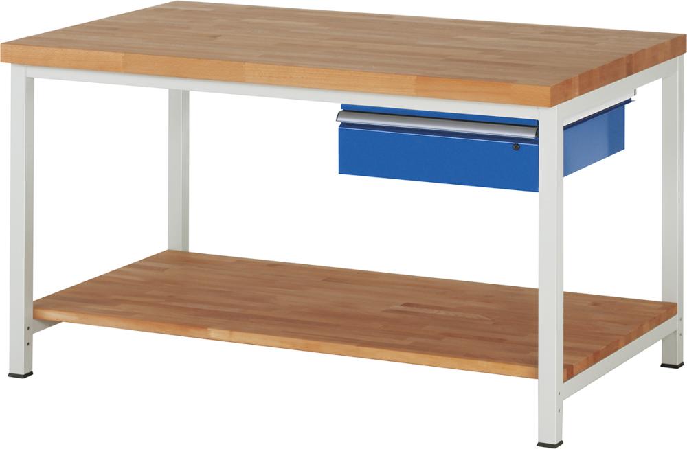 Werkbank RAU,  B1500xT900mm m.1 Sbl. 150 u. AblageT75