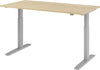 Schreibtisch HAMMERBACHER,  höhenvers. 1600x800x700-1200 mm Gestell silber, Platte Eiche