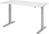 Schreibtisch HAMMERBACHER,  höhenvers. 1600x800x700-1200 mm Gestell silber, Platte Weiss