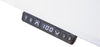 Schreibtisch HAMMERBACHER,  höhenvers. 1800x800x640-1290 mm Gestell silber, Platte Weiss