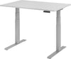 Schreibtisch HAMMERBACHER,  XDKB12 120 x 80 cm Grau, 25 mm dick ABS-Dickkante