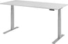 Schreibtisch HAMMERBACHER,  höhenvers. 1800x800x640-1290 mm Gestell silber, Platte Lichtgrau