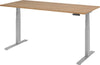 Schreibtisch HAMMERBACHER,  XDKB19 180 x 80 cm Nussbaum, 25 mm dick ABS-Dickkante