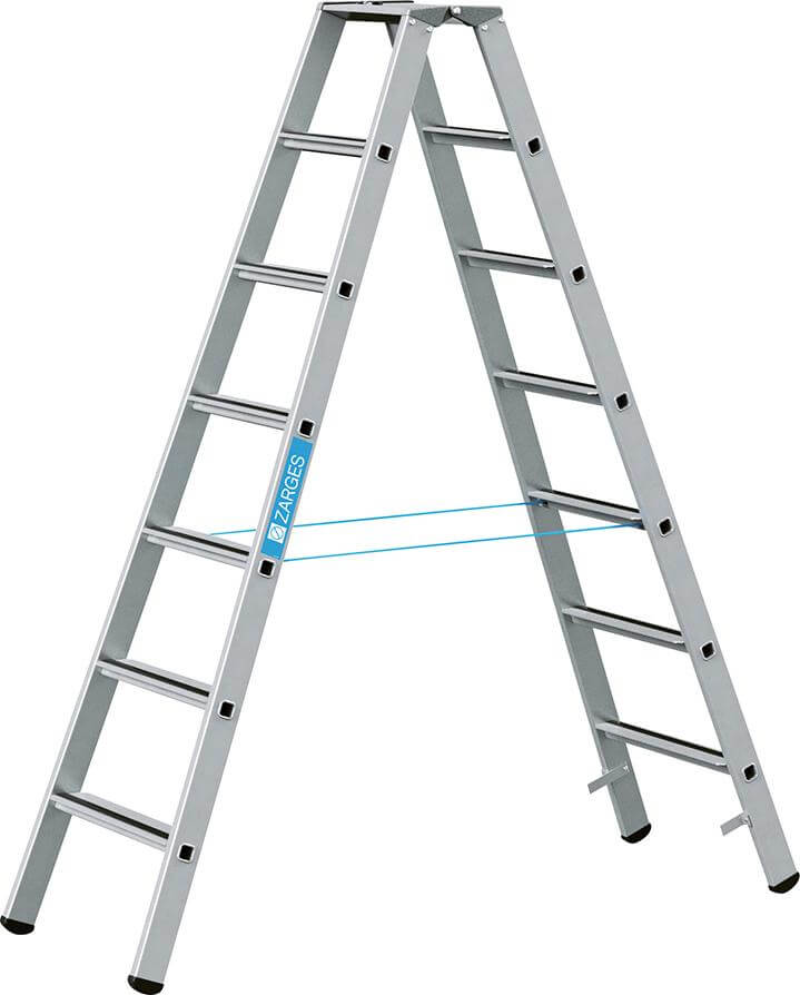 Stufenleiter ZARGES,  Saferstep B 2x7 Stufen Leiterlänge 1,98 m Arbeitshöhe 3,30 m ZARGES