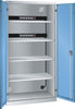 Ladeschrank LISTA,  Flügeltüren Ral 7035/5012 BxTxH 1000x580x1950 2x5 fach Schuko