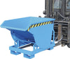 Kippbehälter BAUER,  BKM 300 l B820xT1160xH825 mm RAL5012 Tragkraft 1500kg mit Abrollsystem