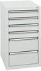 Schubladenschrank STUMPF,  6 SLR 900x500x500 mm grau stumpf