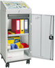 Schreibpultschrank STUMPF,  B500xT500xH1310 mm RAL7035 1 Schublade, 2 Wannen