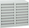 Schubladenschrank STUMPF,  16 SLR 900x1000x500 mm grau stumpf