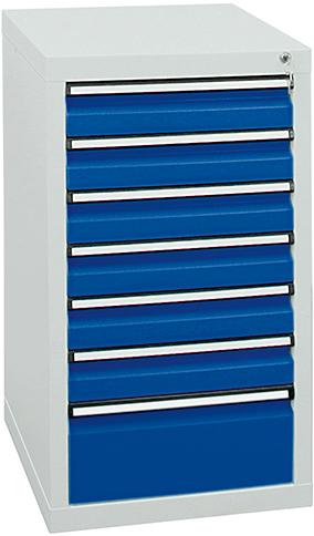 Schubladenschrank STUMPF,  7 SL 900x500x500 mm grau/blau