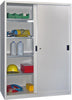 Schiebetürenschrank PAVOY,  1200/500/1500 gepulvert RAL 7035/5012