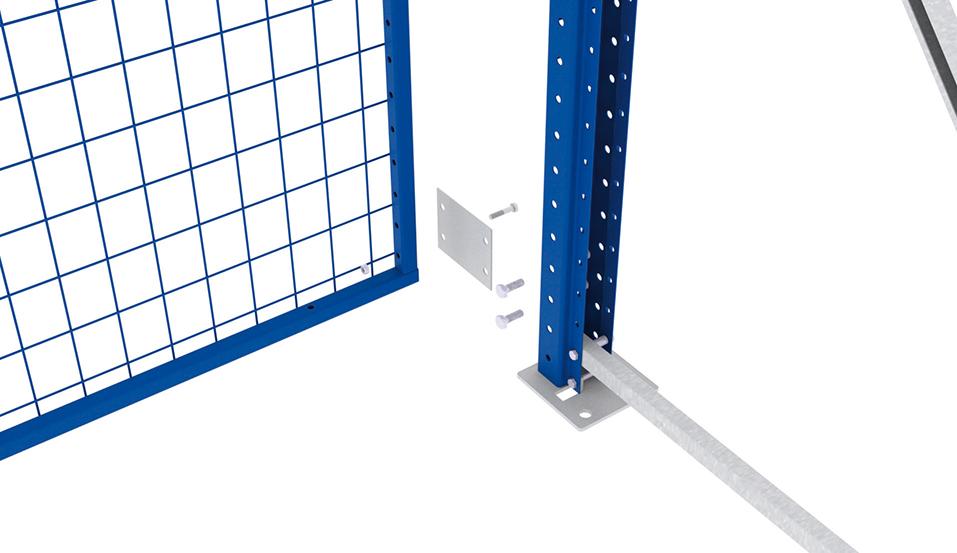 Befestigungsset META,  für Rückwandgitter LA 100 mm verzinkt Meta MULTIPAL