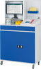Computer-Schrank RAU,  B1100xT520xH1895 mm RAL 7035/5010 mobil Gehäuse mit Tür