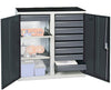 Werkzeugschrank STUMPF,  S3000 RAL 7035/7016 Mitteltrennwand, 9Schubl 2 Wannenböden