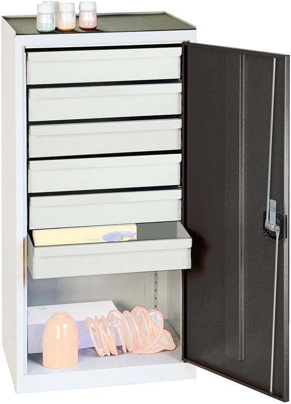 Werkzeugschrank STUMPF,  S2000 RAL 7035/7016 6 Schubladen 100 mm