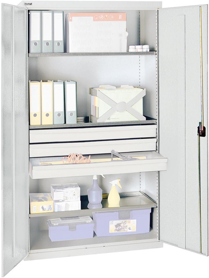 Werkzeugschrank STUMPF,  S2000 RAL 7035/7035 3 Wannenböden 3 Schubladen