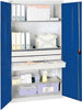 Werkzeugschrank STUMPF,  S2000 RAL 7035/5010 3 Wannenböden 3 Schubladen