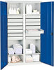 Werkzeugschrank STUMPF,  S2000 RAL 7035/5010 4 Wannenböden 14 Schubladen 100mm