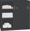 Schiebetürenschrank PAVOY,  B1000xT600xH1000 mm 2 Böden verzinkt RAL 7035/7016