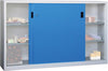 Schiebetürenschrank PAVOY,  B2000xT400xH1200 mm 4 Böden verz. Mittelwand RAL 7035/5012