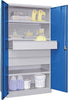 Schwerlastschrank PAVOY,  1950/630/1040 Drehg., ohne Trennwand 3 Böden, 3 Schubladen