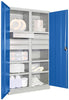 Schwerlastschrank PAVOY,  1950/630/1040 Drehg., mit Trennwand 6 Böden, 6 Schubladen